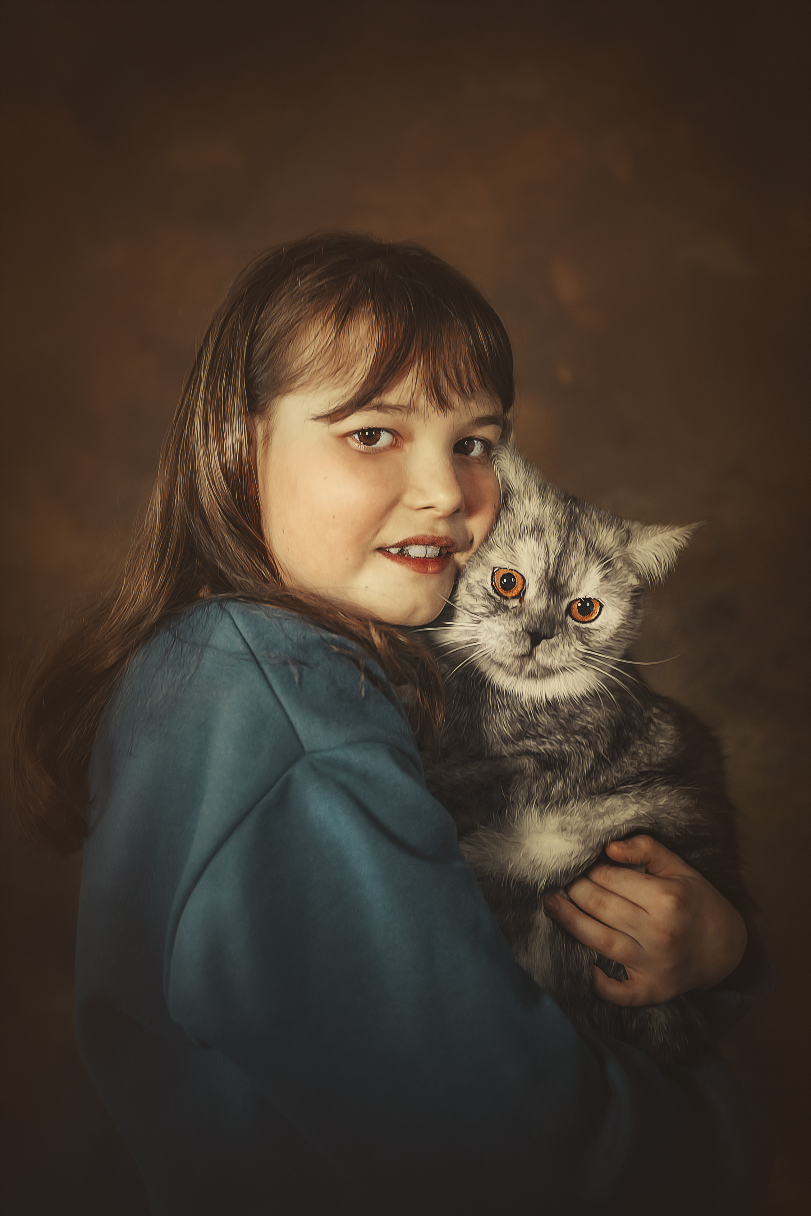 Девочка и ее кот