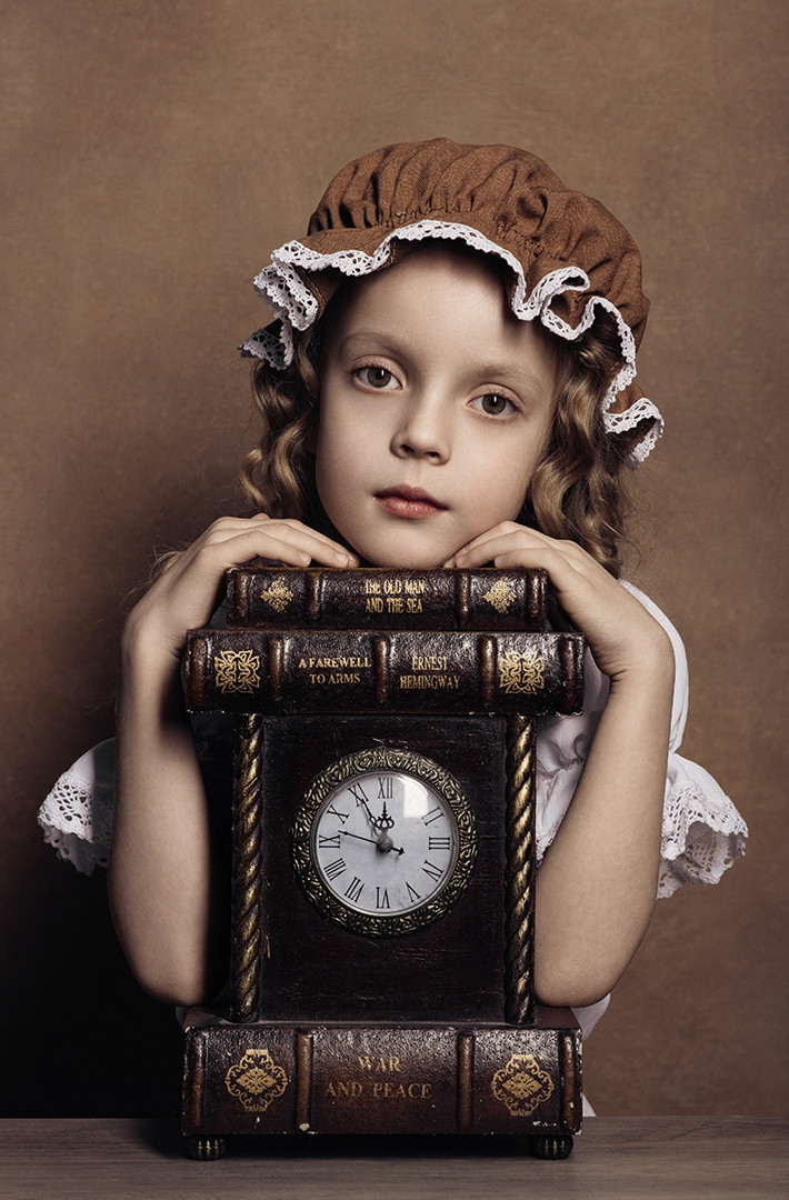 Portrait of Olivia with a watch