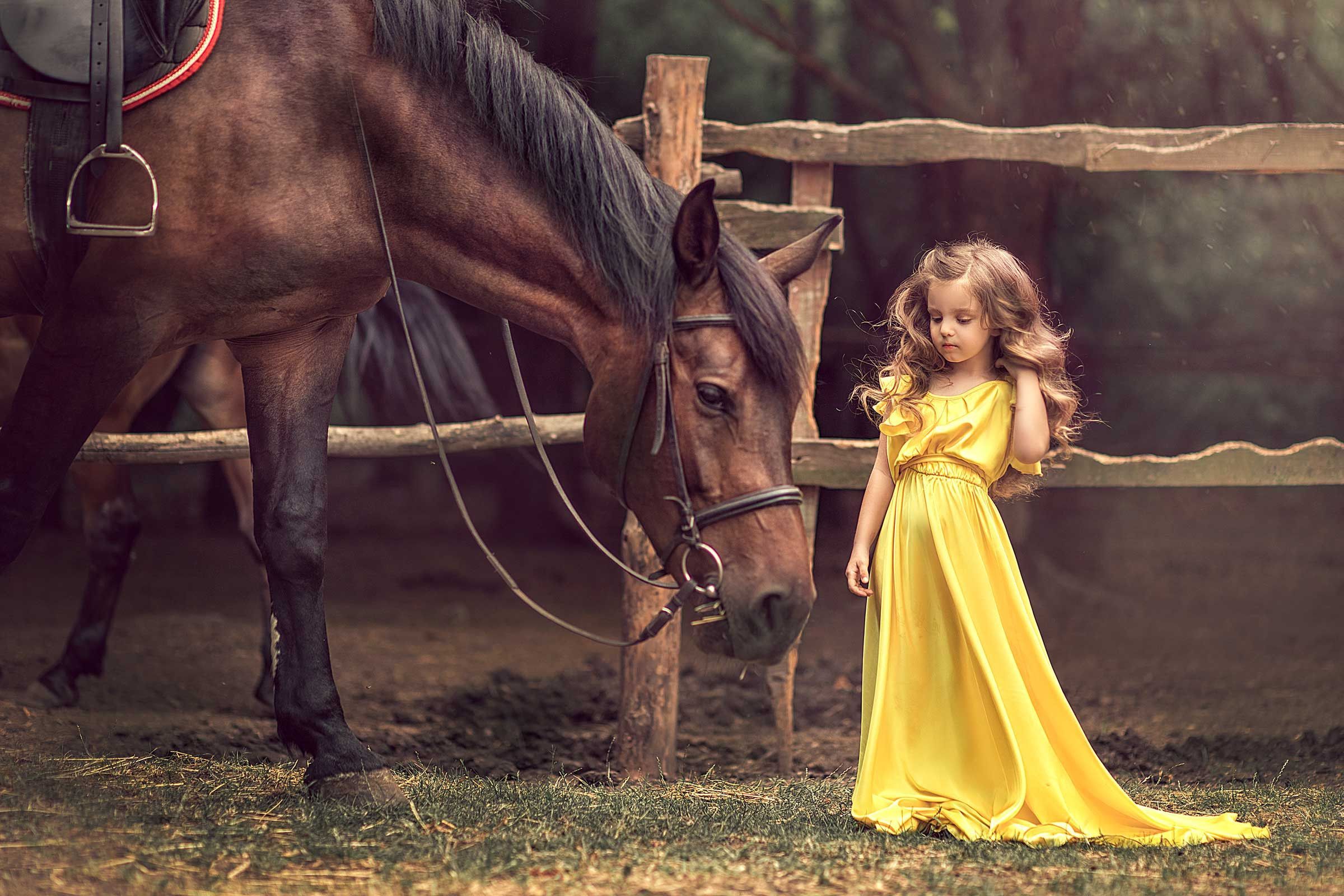 Девочка и лошадь